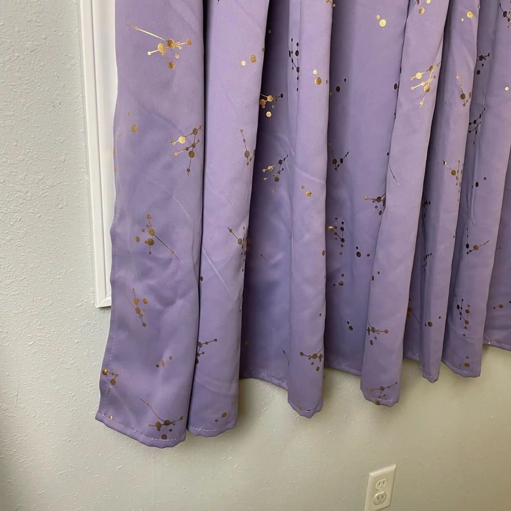 Deconovo Blackout curtains 2 panels purple gold - Picture 7 of 8